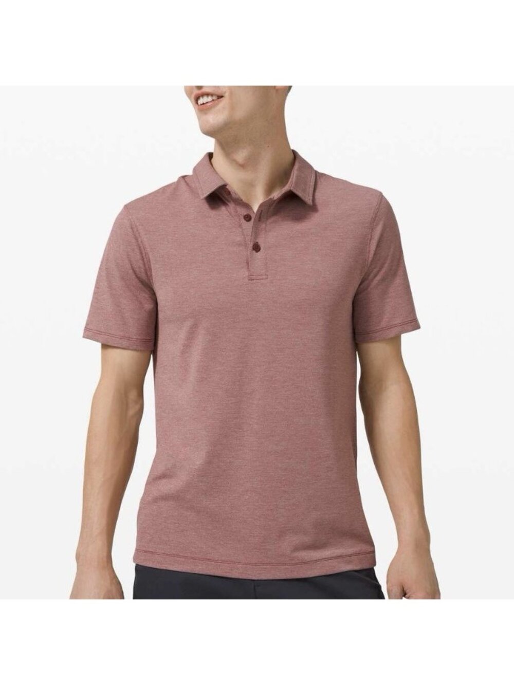 Lululemon Evolution Short Sleeve Polo Shirt Smoky Red Athletic Men’s Size Medium